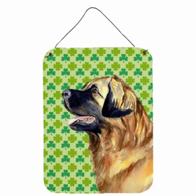 Leonberger St. Patrick's Day Shamrock Wall or Door Hanging Prints