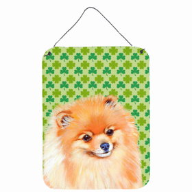 Pomeranian St. Patrick's Day Shamrock Wall or Door Hanging Prints