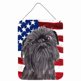 Brussels Griffon #2 USA American Flag Wall or Door Hanging Prints