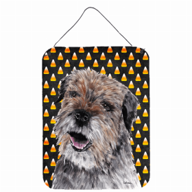 Border Terrier Candy Corn Halloween Wall or Door Hanging Prints