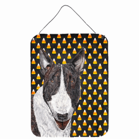 Bull Terrier 1 Candy Corn Halloween Wall or Door Hanging Prints
