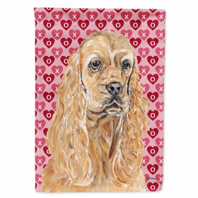 Cocker Spaniel #3 Hearts Love and Valentine's Day Portrait Garden Flag