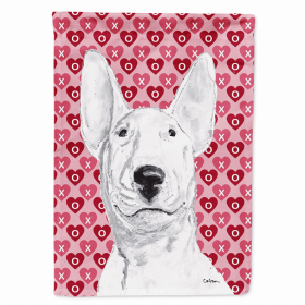 Bull Terrier #2 Hearts Love and Valentine's Day Portrait Garden Flag