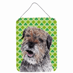 Border Terrier #2 St. Patrick's Day Shamrock Wall or Door Hanging Prints