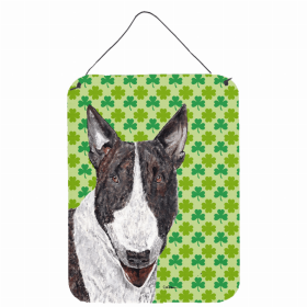Bull Terrier St. Patrick's Day Shamrock Wall or Door Hanging Prints