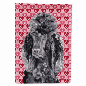 Poodle Hearts Love and Valentine's Day Portrait Garden Flag