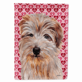 Norfolk Terrier #2 Hearts Love and Valentine's Day Portrait Garden Flag