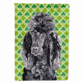 Poodle Lucky Shamrock St. Patrick's Day Flag Garden Size