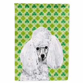 Poodle #3 Lucky Shamrock St. Patrick's Day Flag Garden Size