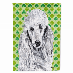 Poodle #4 Lucky Shamrock St. Patrick's Day Flag Garden Size