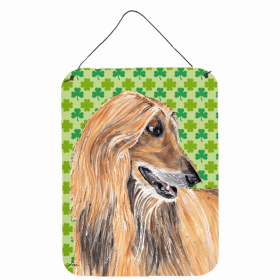 Afghan Hound St. Patrick's Day Shamrock Wall or Door Hanging Prints