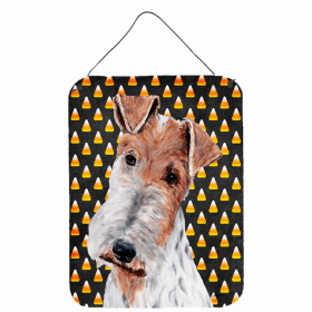 Wire Fox Terrier Candy Corn Halloween Wall or Door Hanging Prints