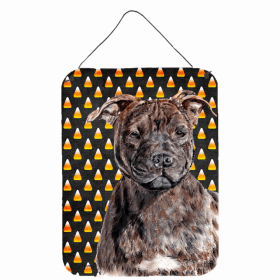 Staffordshire Bull Terrier #2 Candy Corn Halloween Wall or Door Hanging Prints