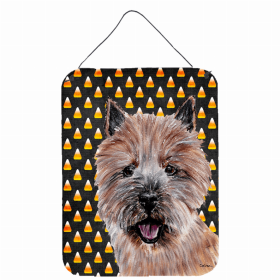 Norwich Terrier Candy Corn Halloween Wall or Door Hanging Prints