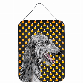 Scottish Deerhound #2 Candy Corn Halloween Wall or Door Hanging Prints