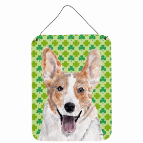 Corgi - Cardigan - St. Patrick's Day Shamrock Wall or Door Hanging Prints