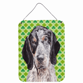 Bluetick Coonhound #2 St. Patrick's Day Shamrock Wall or Door Hanging Prints