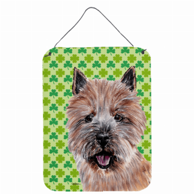 Norwich Terrier St. Patrick's Day Shamrock Wall or Door Hanging Prints