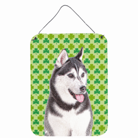 Alaskan Malamute St. Patrick's Day Shamrock Wall or Door Hanging Prints