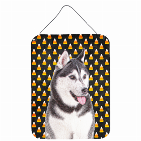 Alaskan Malamute Candy Corn Halloween Wall or Door Hanging Prints