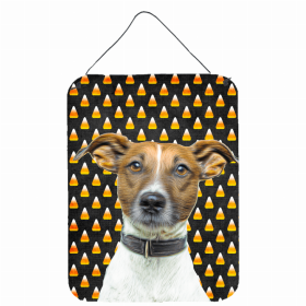 Jack Russell Terrier Candy Corn Halloween Wall or Door Hanging Prints