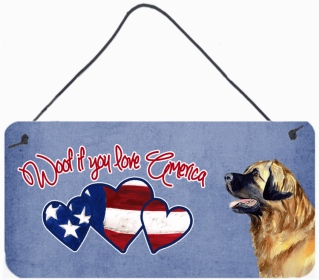 Leonberger Woof If You Love America Artwork Wall or Door Hanging Prints