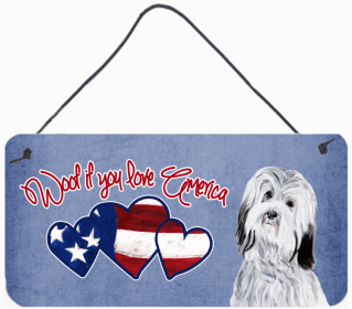 Shih Tzu 1 Woof If You Love America Artwork Wall or Door Hanging Prints