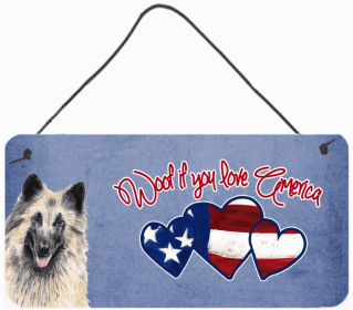 Belgian Tervuren Woof If You Love America Artwork Wall or Door Hanging Prints