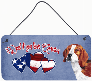 Beagle Woof If You Love America Artwork Wall or Door Hanging Prints