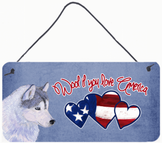 Siberian Husky Woof if you love America Art Wall or Door Hanging Prints