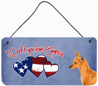 Min Pin Woof if you love America Art Wall or Door Hanging Prints