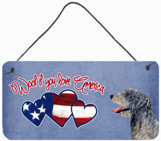 Irish Wolfhound Woof if you love America Art Wall or Door Hanging Prints