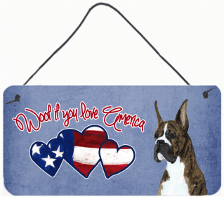 Boxer Woof if you love America Art Wall or Door Hanging Prints