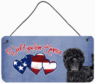 Affenpinscher Woof if you love America Art Wall or Door Hanging Prints