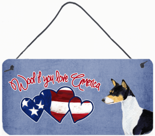 Basenji Woof if you love America Art Wall or Door Hanging Prints