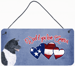 Akita Woof if you love America Art Wall or Door Hanging Prints