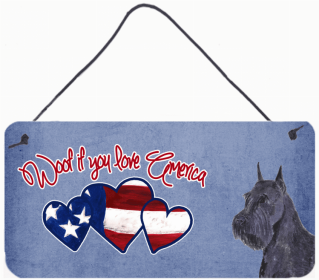 Schnauzer 1 Woof if you love America Art Wall or Door Hanging Prints