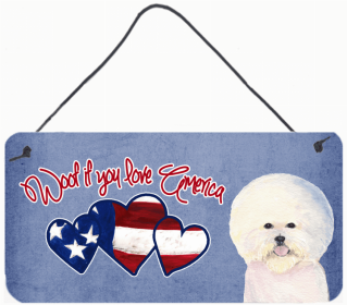 Bichon Frise Woof if you love America Art Wall or Door Hanging Prints