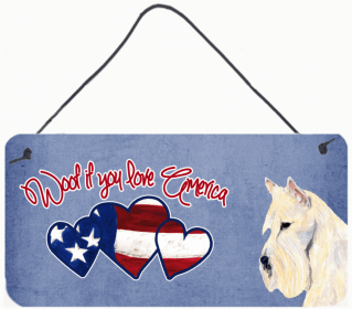 Scottish Terrier 1 Woof if you love America Art Wall or Door Hanging Prints