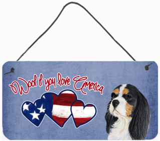 Cavalier King Charles Spaniel 1 Woof if you love America Art Wall or Door Hanging Prints