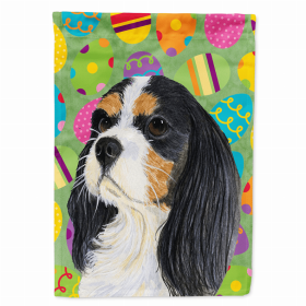 Cavalier King Charles Spaniel Easter Eggtravaganza Garden Flag