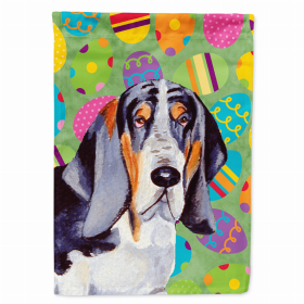 Basset Hound Easter Eggtravaganza Garden Flag