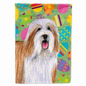 Bearded Collie Easter Eggtravaganza Garden Flag