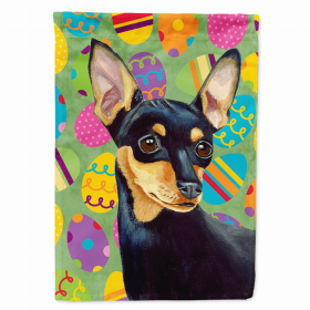 Min Pin Easter Eggtravaganza Garden Flag
