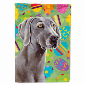 Weimaraner Easter Eggtravaganza Garden Flag