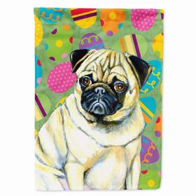 Pug Easter Eggtravaganza Garden Flag