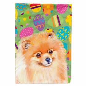 Pomeranian Easter Eggtravaganza Garden Flag