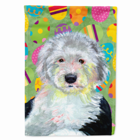 Old English Sheepdog Easter Eggtravaganza Garden Flag