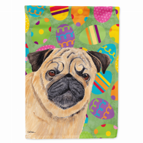 Pug #3 Easter Eggtravaganza Garden Flag
