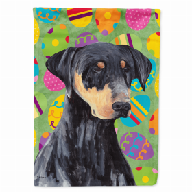 Doberman Easter Eggtravaganza Garden Flag
